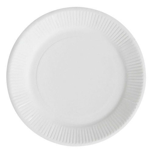 White Color 12 Inch Round Shape Disposable Paper Plates for Wedding and Birthday Parties