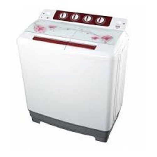 White Color Semi-Automatic Top Loading Washing Machine Double Waterfall With 4 Wash Programs