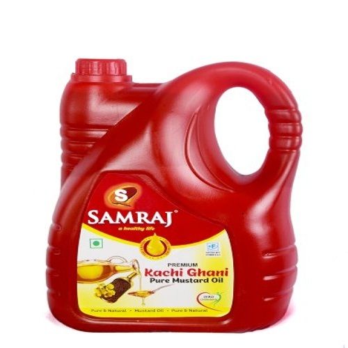 Organic A Grade 100% Pure Yellow Samraj Premium Kachi Ghani Mustard Oil, 5 Liter Can Pack