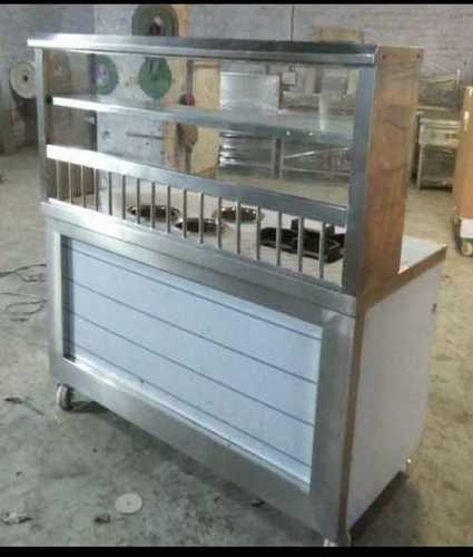 Transparent Chole Bhatura Display Counter Ideal For Catering, Height 5 Foot