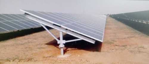 White Hot Dip Galvanized Solar Mounting Structures In Steel Metal, Thickness 5-50 Mm