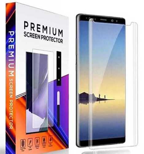 Solid Premium Screen Protector Tempered Glass Uv Note 8 With White Colour