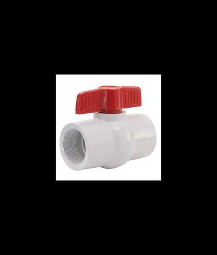 Pvc Ball Valve In Red White Color And Plastic Material For Water Supply