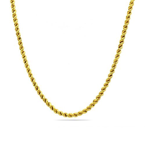 गोल्डन कलर डिज़ाइनर और आकर्षक लुक वाली गोल्ड चेन