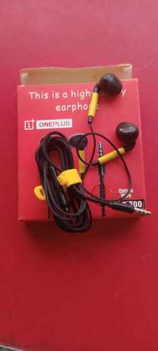 Oneplus Black Color Cotton Wired Earphone, Length 1.5 Meter