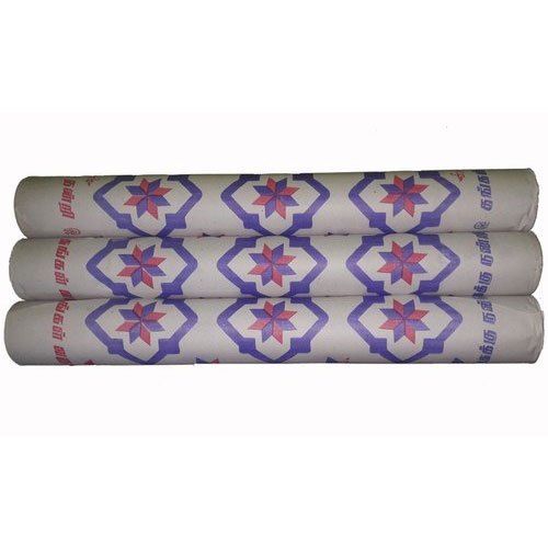 Printed Design Blue Color Flower And Grey Color Paper Roll for Decoration, Advertising and Packaging