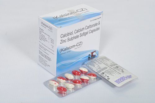 Calcitriol Calcium Carbonate And Zinc Sulphate Softgel Capsules Kalsiom - Cz