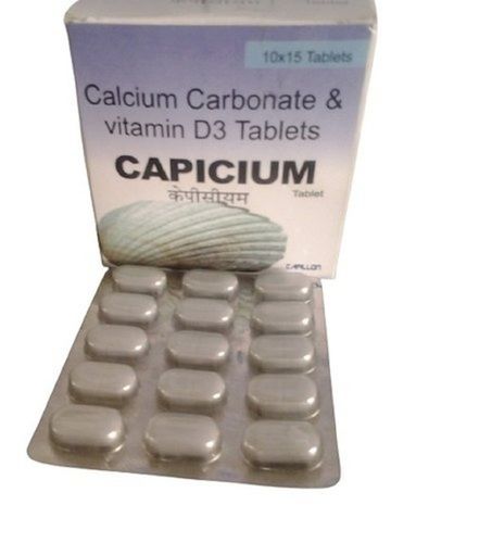 Capicium Calcium Carbonate And Vitamin D3 Tablets, 10X15 Blister Pack Dosage Form: Tablet