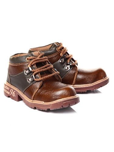 Washable Comfortable, Stylish And Affordable Casual Wear Brown Colour Lace Closure Kids Shoes