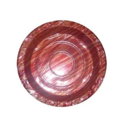 Eco-friendly and Convenient Brown Color Round Shape 6 Inch Disposable Paper Plate
