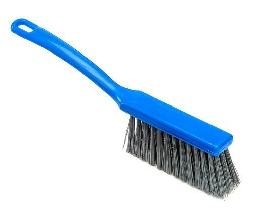 White Medium Size Blue Color Plastic Short Handle Floor Cleaning Brush Perfect For Hardwood, Tile And Other Surfaces