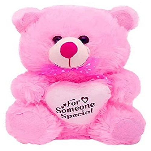 Pink Color Soft Plush Stuffed Teddy Bear - 6x7 inches | Personalized Message Option, Perfect for Kids & Gifting, Cute & Cuddly Design