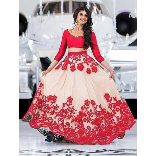 Buy Red Net Party Wear Sequins Work Lehenga Choli Online From Wholesale  Salwar.