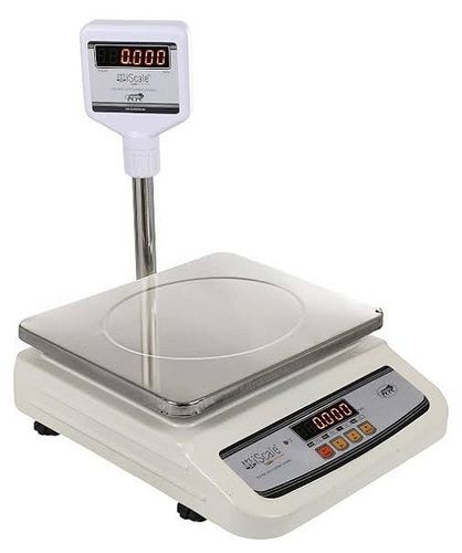 White And Silver Heavy-Duty Mild Steel Electronic Weighing Scale With Digital Display  Accuracy: 0.01 Gm