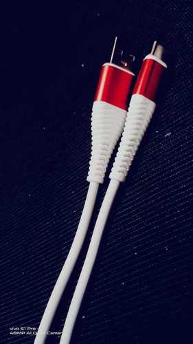 White Color Rubber Usb Data Cable For Mobile Charging And Data Transfer