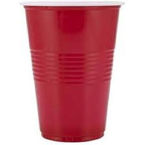 100 Percent Disposable And Biodegradable Red Plastic Glass For Party