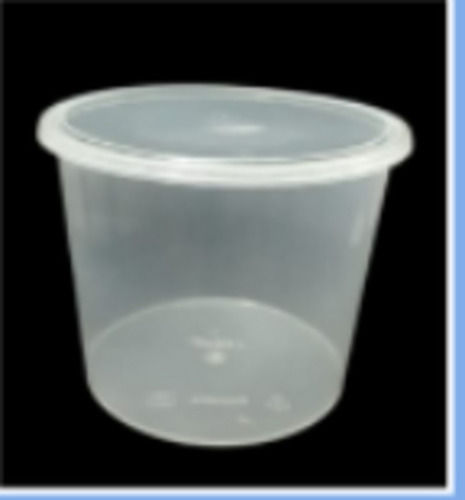 2500ml Food Grade Transparent Plain Plastic Round Airtight Container For Packaging