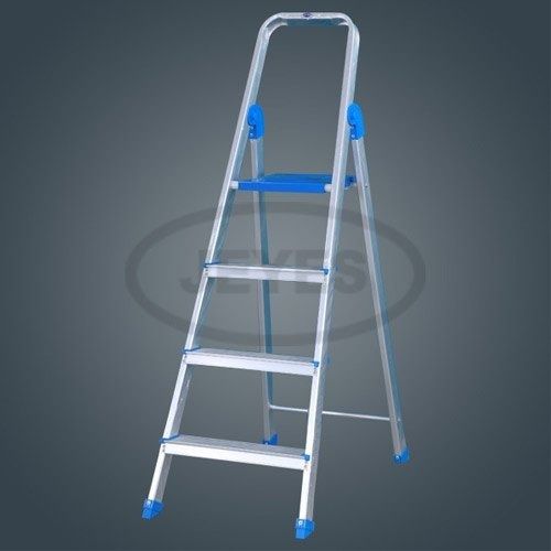 Aluminium 5Feet 3 Step Aluminum Ladder In Silver And Blue Color For Home Use