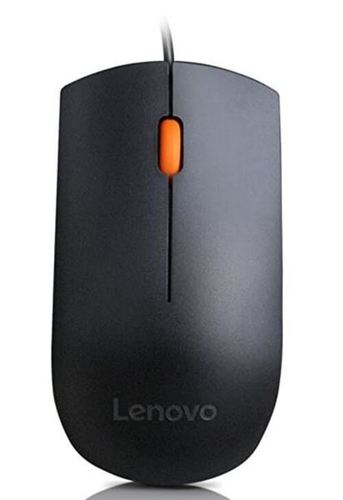 Black Color Lenovo Ambidextrous Design Wired Usb Mouse For Computers And Laptop