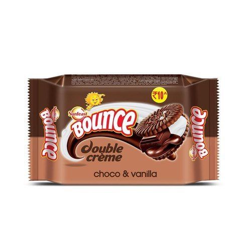Choco And Vanilla Flavor Sunfeast Bounce Double Cream Filled Biscuits