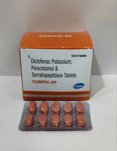 Curific-SP Diclofenac Potassium, Paracetamol And Serratiopeptidase Tablets