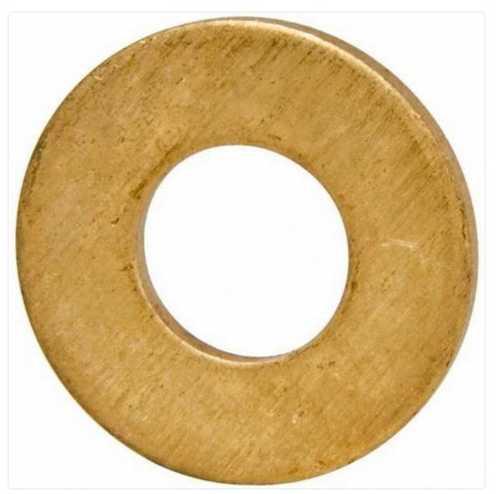 Golden Brass Plain Washer In Round Shape And Polished, 0.25 Mm Thickness  Application: Industrial