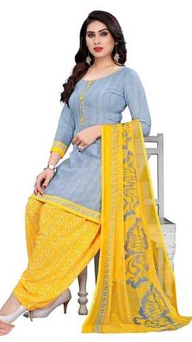 Casual Yellow color Banarasi Silk fabric Salwar Kameez : 1780684