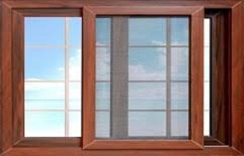 Paint Coated Brown Domal Aluminum Sliding Window For Home And Hotel