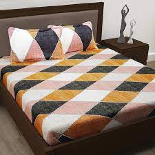 Shrink Resistance Skin Friendliness Elegant Look Designer Cotton Bed Sheet