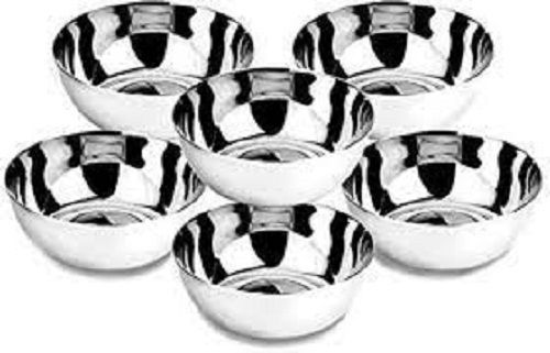Stainless Steel Solid Durable Silver Round Bowl For Multipurpose Use