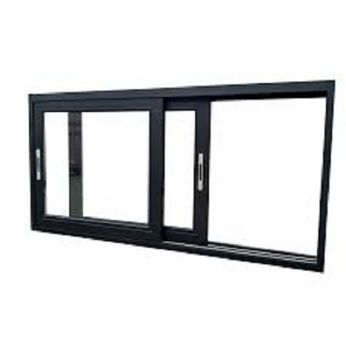 Strong And Long Durable Black Aluminum Sliding Window For Home And Hotel Size: 4-6 Inch