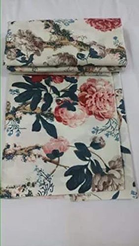 Multi 100 Percent Cotton Floral Printed White Fabric For Women Dress Material