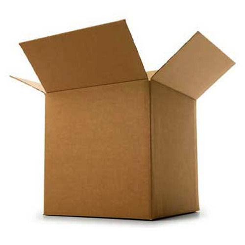 Paper 3 Ply Plain Corrugated Carton Box With Single Wall And Brown Color, Square Shape