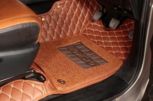 Classy Look Brown Color Car Floor Mat With Rubber Materials And 3
