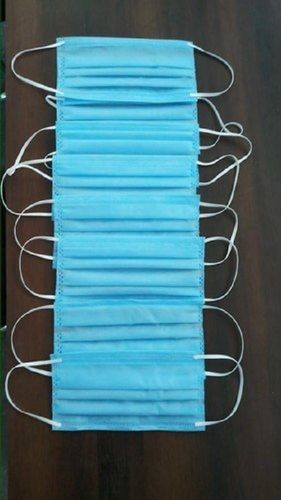 Disposable Non-Woven Fabric Blue 3 Ply Surgical Face Mask, For Dust And Pollution