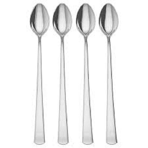 Mirror Polish, Hammered Cutlery Steel Silver Long Handle Spoon With Round Edge