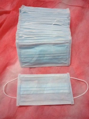 Nonwoven Fabric Disposable 4 Ply Blue Surgical Mask Suitable For All Ages