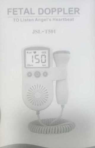 Fetal Doppler Monitor - Plastic, 25.4x16.6x12.2 cm , Real-time Heartbeat Listening with Large LCD Display and Portable Design
