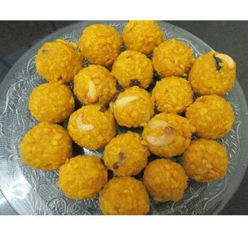 Yellow Coloured Boondi Laddu That Is Delicious And Of Highly Captivating Aroma Carbohydrate: 13 Grams (G)