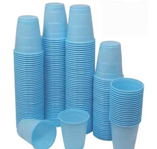 Disposable And Eco Friendly Blue Plastic Cups For Hot And Cold Beverages