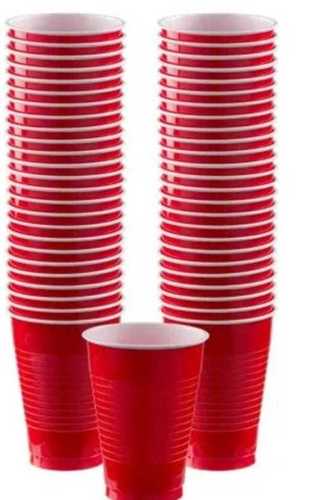 Disposable And Leak Free Plain Red Paper Cups For Hot And Cold Beverages  Size: 4 Inch