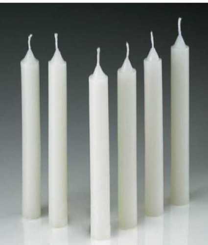 Handmade White Round Paraffin Wax Candles, Burn Time 30 Minute