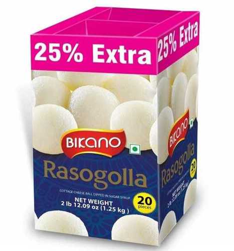 Hygienically Packed No Artificial Colors Natural Sweet Taste Soft And Spongy White Rasgulla