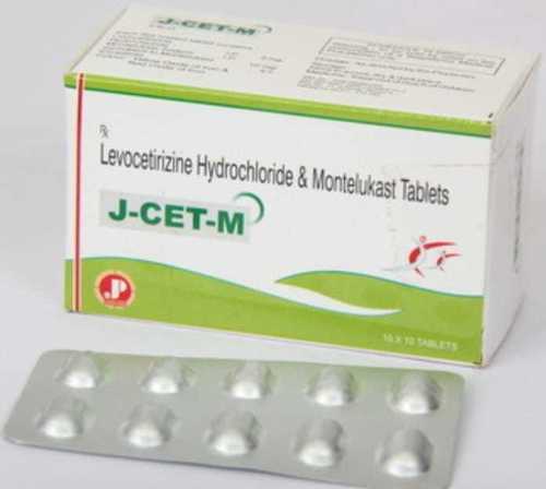 J-Cet-M Levocetirizine Hydrochloride And Montelukast Tablets, 10X10 Blister Pack General Medicines