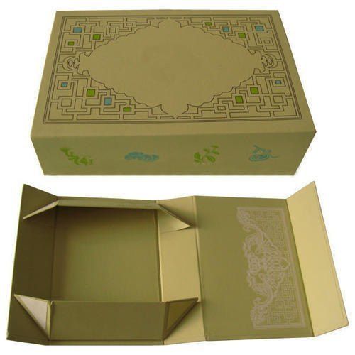 Luxury Flat Custom Made Printed Foladable Rigid Paper Gift Box With Lid