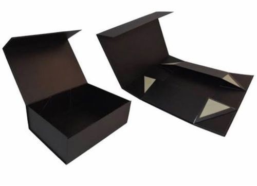 Luxury Flat Custom Printed Foladable Rigid Paper Gift Box With Ribbon With Lid