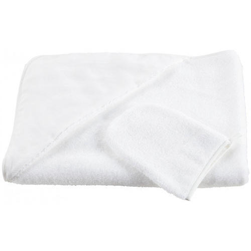 Soft To Touch And Gentle Cotton Fabric White Color Smooth Softy Baby Towels