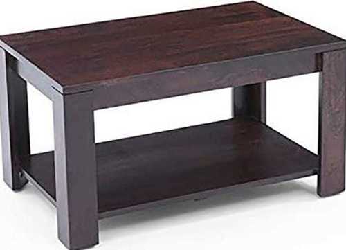 Painted Solid Durable Brown Walnut Finish Mango Wood Coffee Table For Living Room 