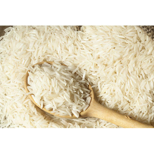 White Colour Long Grain Basmati Rice With Fat 0.3G And 1 Year Shelf Life Crop Year: 6 Months