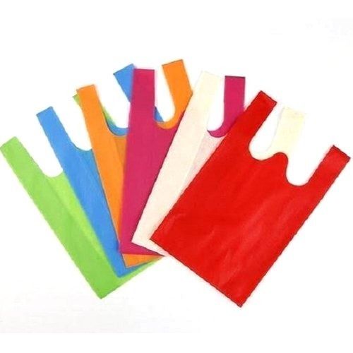 Biodegradable 13X16 Inch Fine Finish Multicolor Plain Non Woven W Cut Bag For Shopping